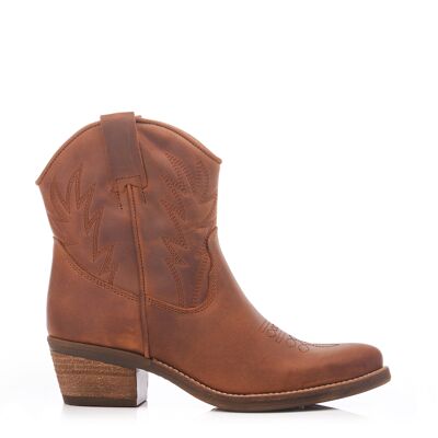 Women's Bettsie Taupe Leather Short Boots
