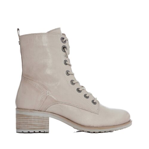 Women's Bezzie Cream Leather Ankle Boots