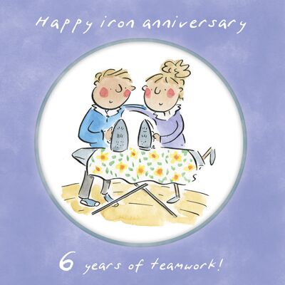 6th anniversary (iron) card