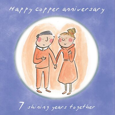 7th anniversary (copper) card