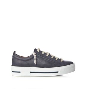 Baskets femme Filician en cuir bleu marine