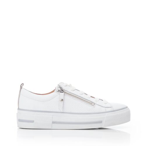Women's Filician White Leather Trainers
