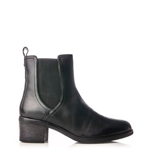 Bottes courtes en cuir noir Natele pour femmes