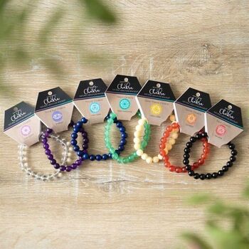 Ensemble de 35 bracelets de pierres précieuses chakra exposés 4