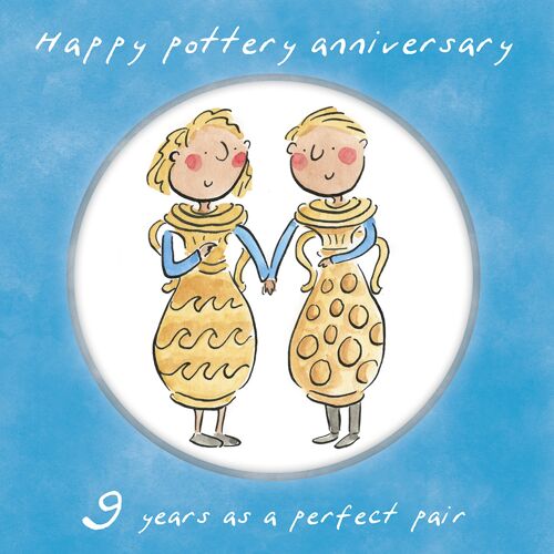 9th anniversary (pottery) card