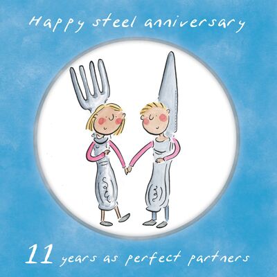 11th anniversary (steel) card