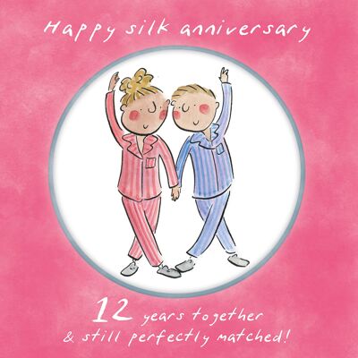 12th anniversary (silk) card