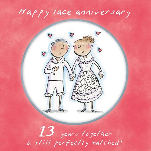 13th anniversary (lace) card