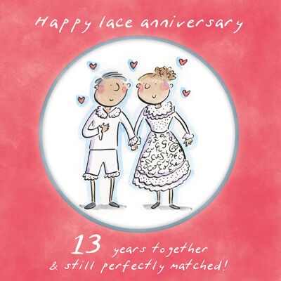 13th anniversary (lace) card