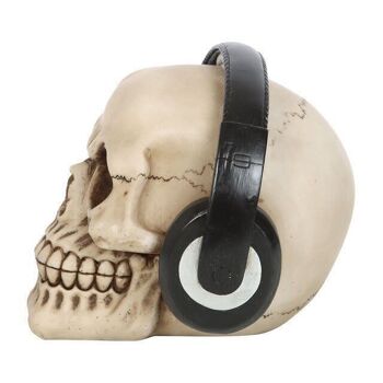 Ornement de crâne avec des écouteurs 2