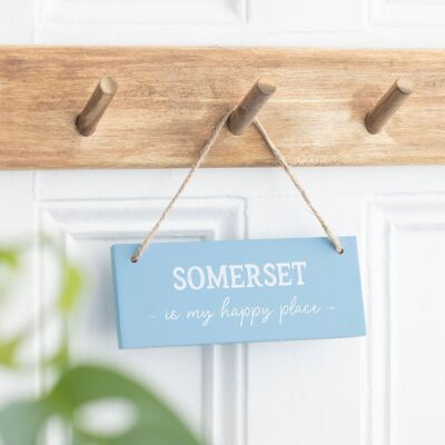 Hängeschild „Somerset is My Happy Place“.