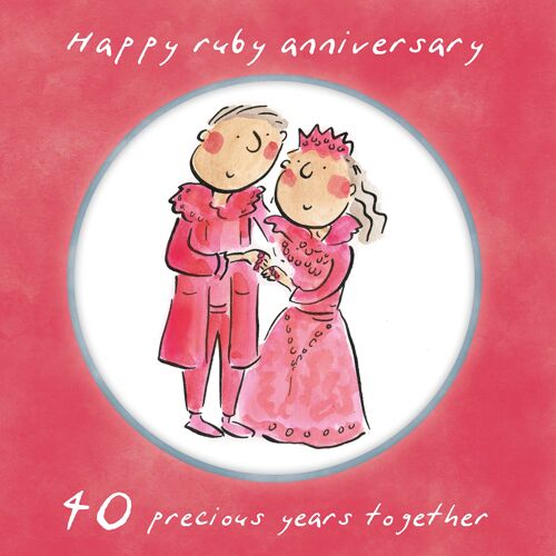 40th anniversary (ruby) card
