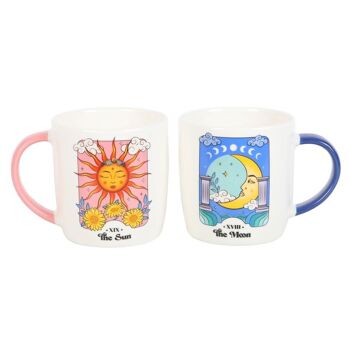 Ensemble de tasses célestes Soleil et Lune 2