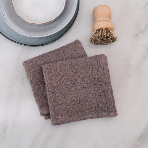 Ashes of Roses Linen Dishcloth Set of 2