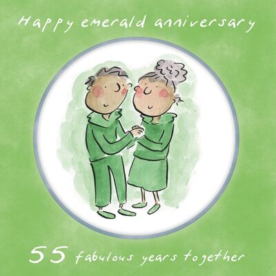 55th anniversary (emerald) card