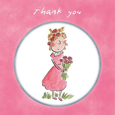 Thank you bouquet greetings card