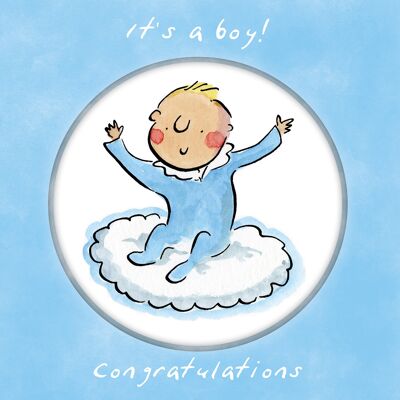 Felicitaciones es una tarjeta de felicitación de niño.