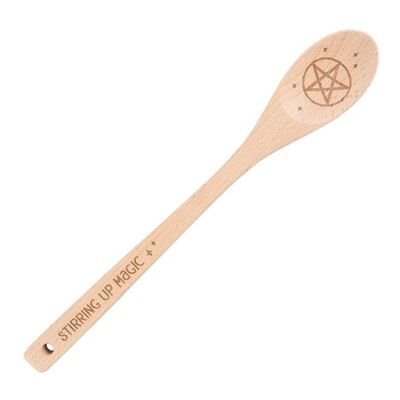 Stirring Up Magic Wooden Pentagram Spoon
