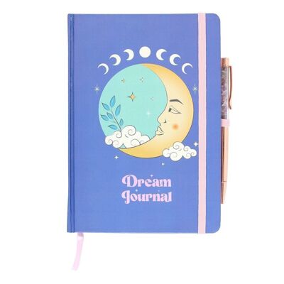 El diario de sueños lunares con bolígrafo de amatista