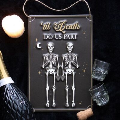 Til Death Do Us Part Hanging Metal Sign