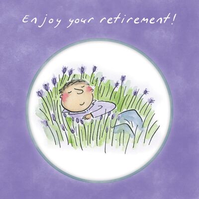 Retirement in lavender card