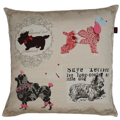 Decorative pillow poodle approx. 45 x 45 cm color 999 multi