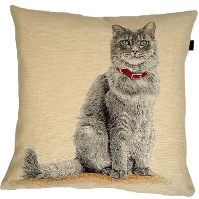 Decorative pillow cat approx. 45 x 45 cm color 001 natural