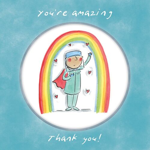 Amazing healthworker (male) thank you card