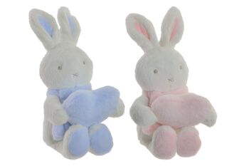 PELUCHE POLYESTER 13X10X23 LAPIN 2 ASSORT. BE150996 1