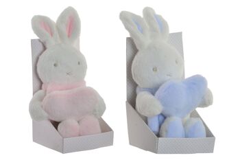 PELUCHE POLYESTER 13X10X23 LAPIN 2 ASSORT. BE150996 2