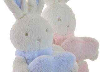 PELUCHE POLYESTER 13X10X23 LAPIN 2 ASSORT. BE150996 3