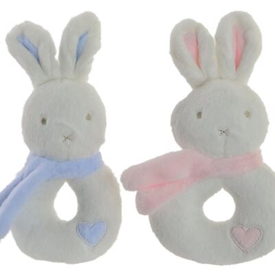 POLYESTER RATTLE 12X22 BUNNY 2 ASSORT. BE150998