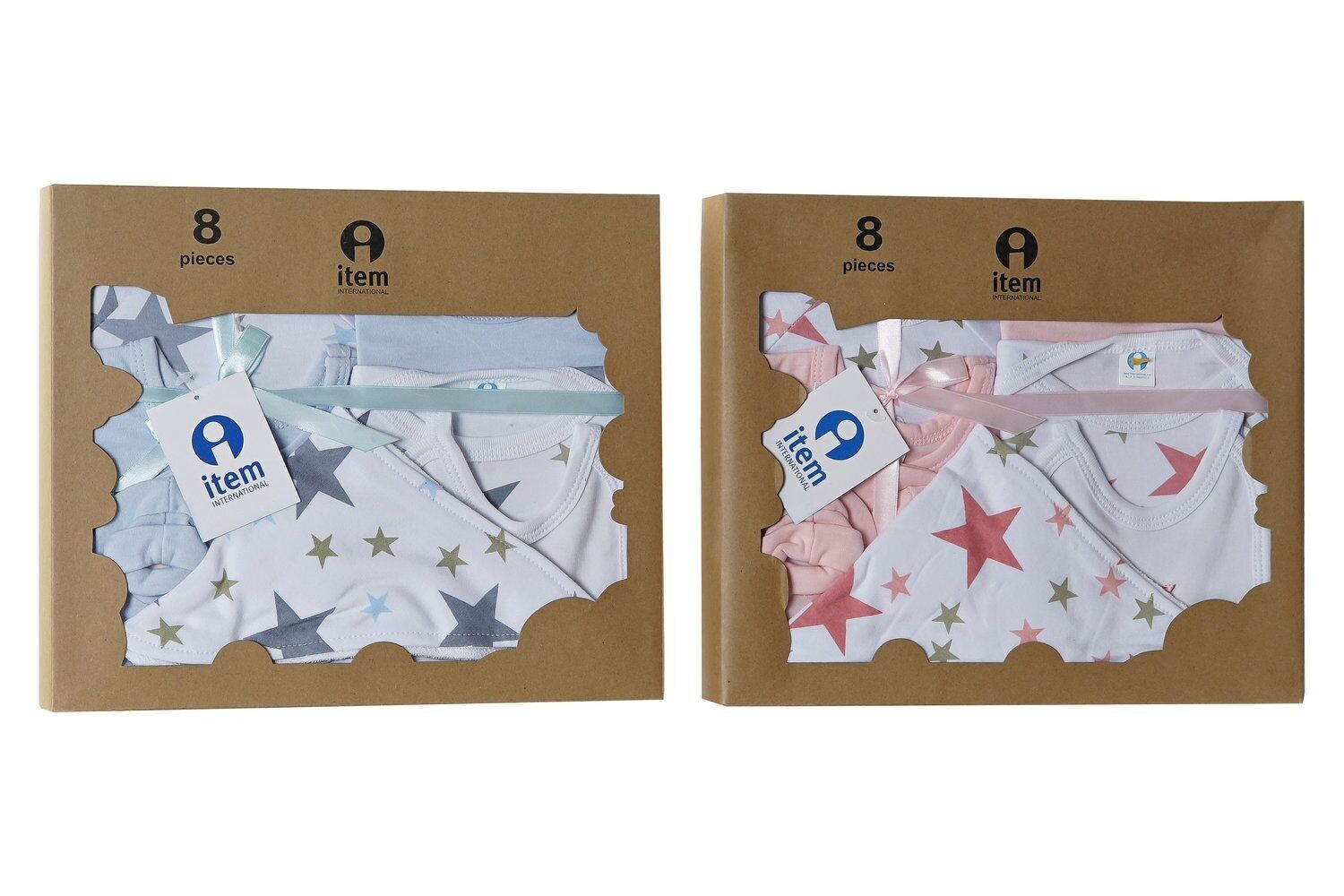 BABY SET 7 COTONE 33X30 0-6 MESI 2 ASSORTIMENTI. BE177919