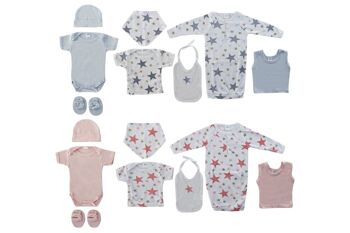 ENSEMBLE BÉBÉ 7 COTON 33X30 0-6 MOIS 2 ASSORTIMENTS. BE177919 2