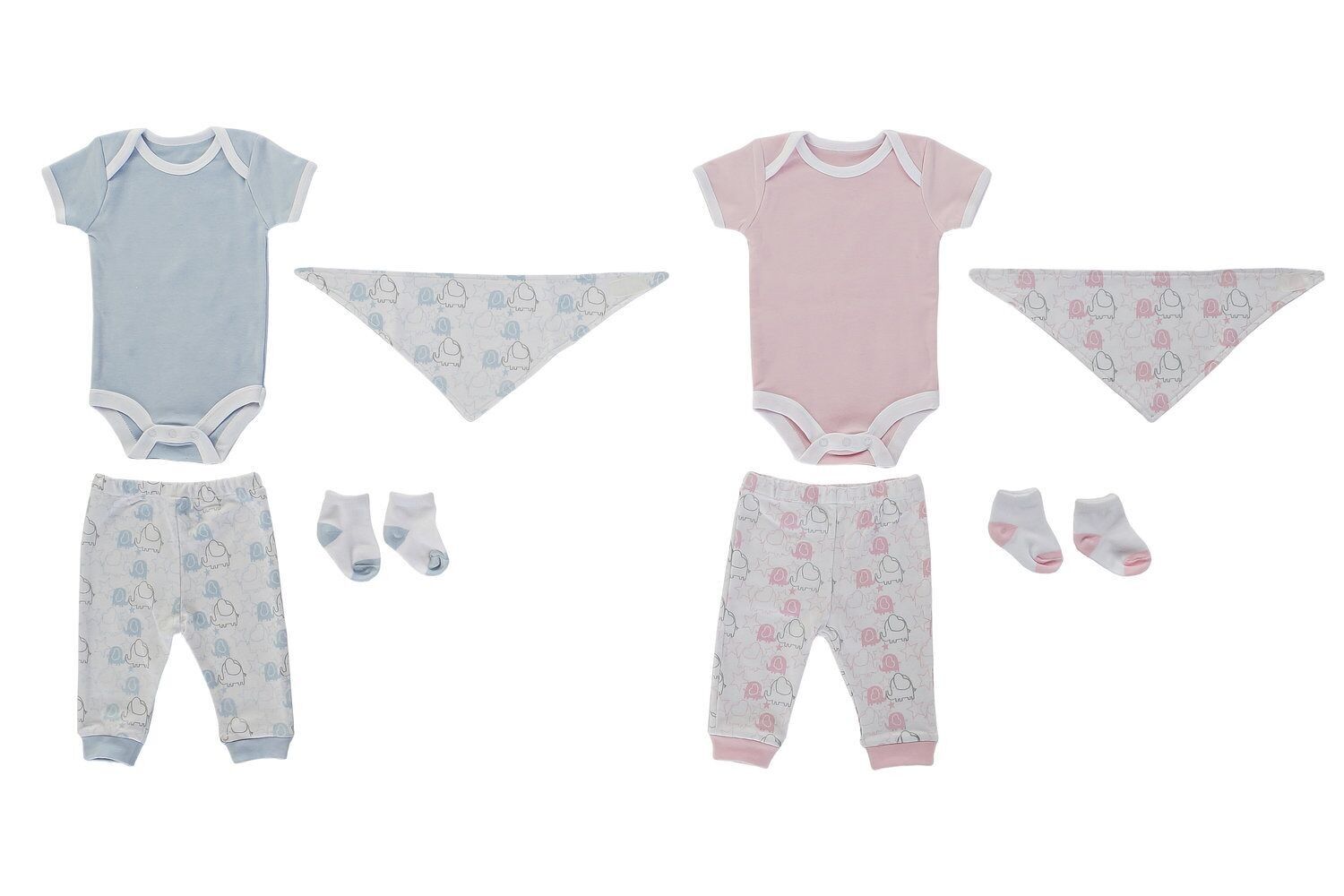 BABY SET 4 COTTON 32X1X38 180 GR, 2 ASSORTMENTS. BE180261