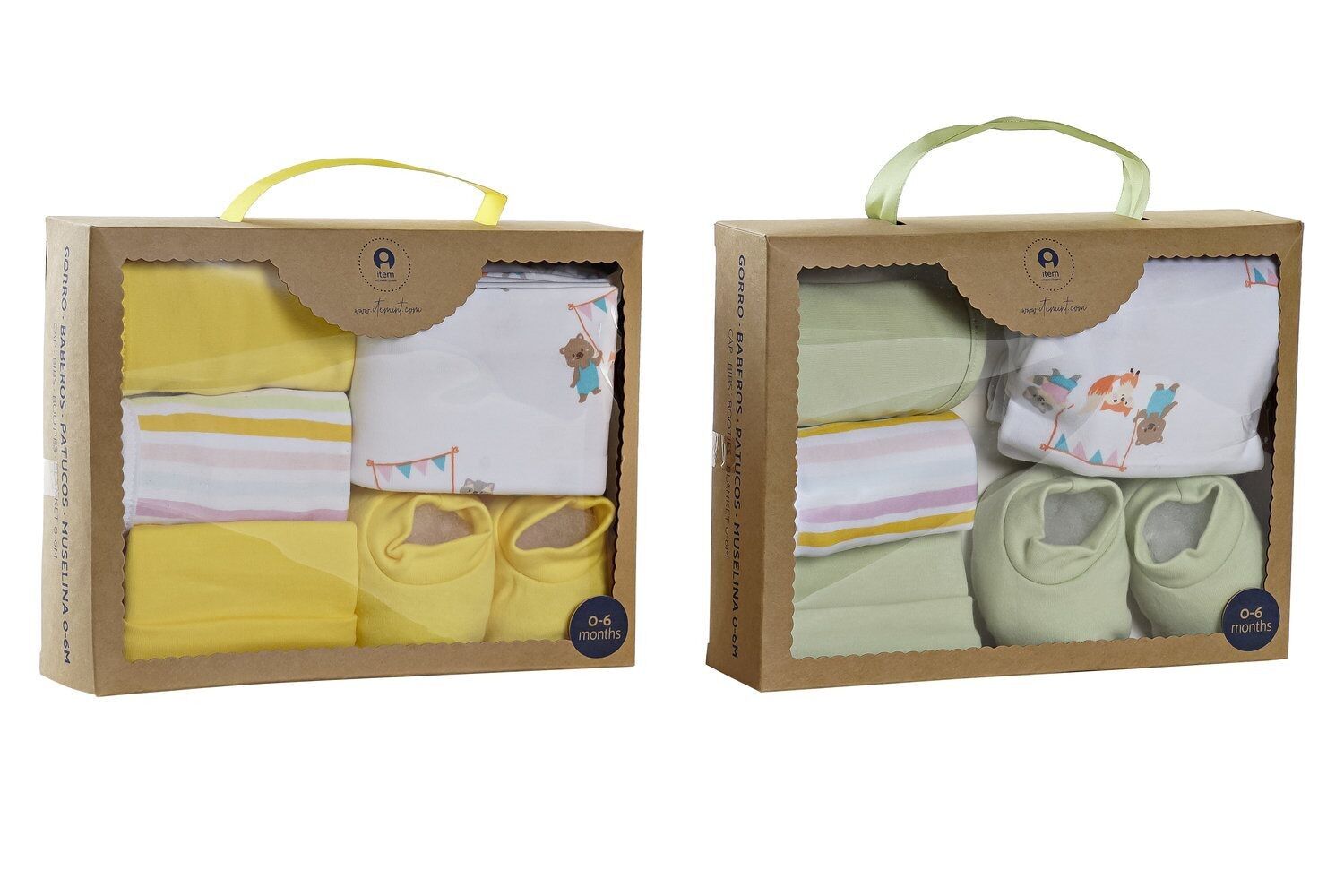 BABY SET 5 COTTON 25X6X19 BLANKET 2 ASSORTMENTS. BE182683