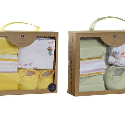 BABY SET 5 COTTON 25X6X19 BLANKET 2 ASSORTMENTS. BE182683