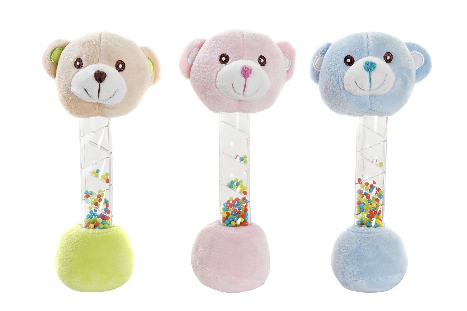 POLYESTER RATTLE 12X9X23 BEAR 3 ASSORTMENTS. BE192102