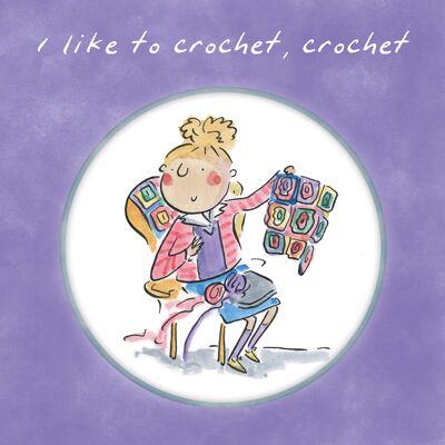 I like to crochet greetings card