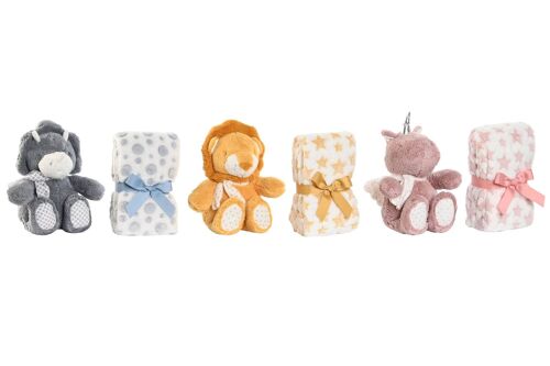 PELUCHE MANTA SET 2 POLIESTER 75X100X1 3 SURT. BE210607