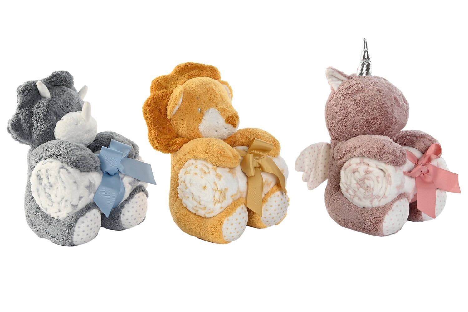 SET COPERTA PELUCHE 2 POLIESTERE 75X100X30, 3 ASSORTITI BE210608