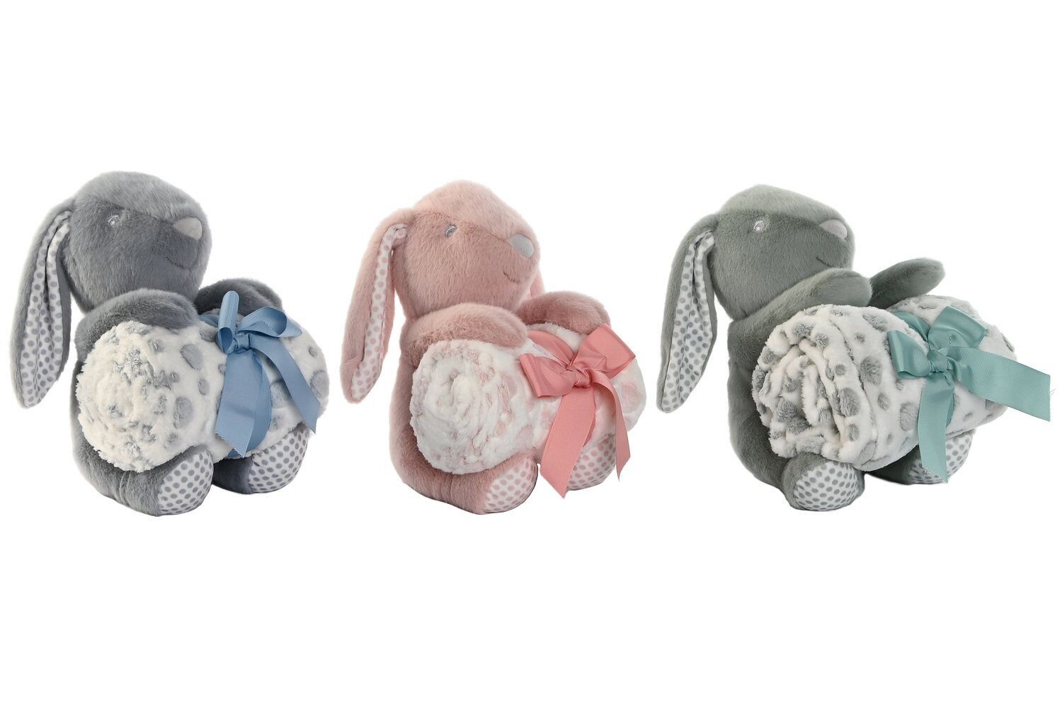 SET COPERTA PELUCHE 2 POLIESTERE 25X25X26 3 ASSORT. BE210615