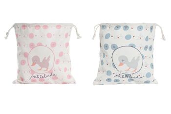 SAC TOILE COTON 24X2X26 CANARDS 2 ASSORTIMENTS. BO204311 1