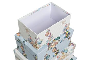 COFFRET 10 CARTON 43,5X33,5X15,5 FLEURS BLEUES CG200398 3