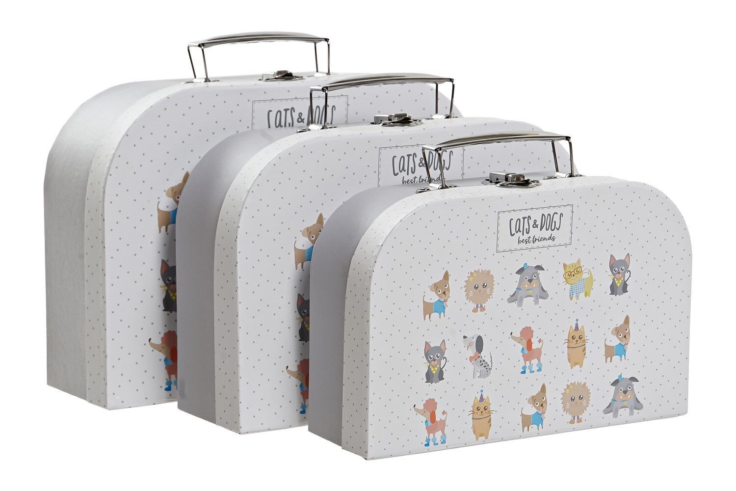 BOX SET 3 METAL CARDBOARD 28X9,5X20 WHITE CG200404