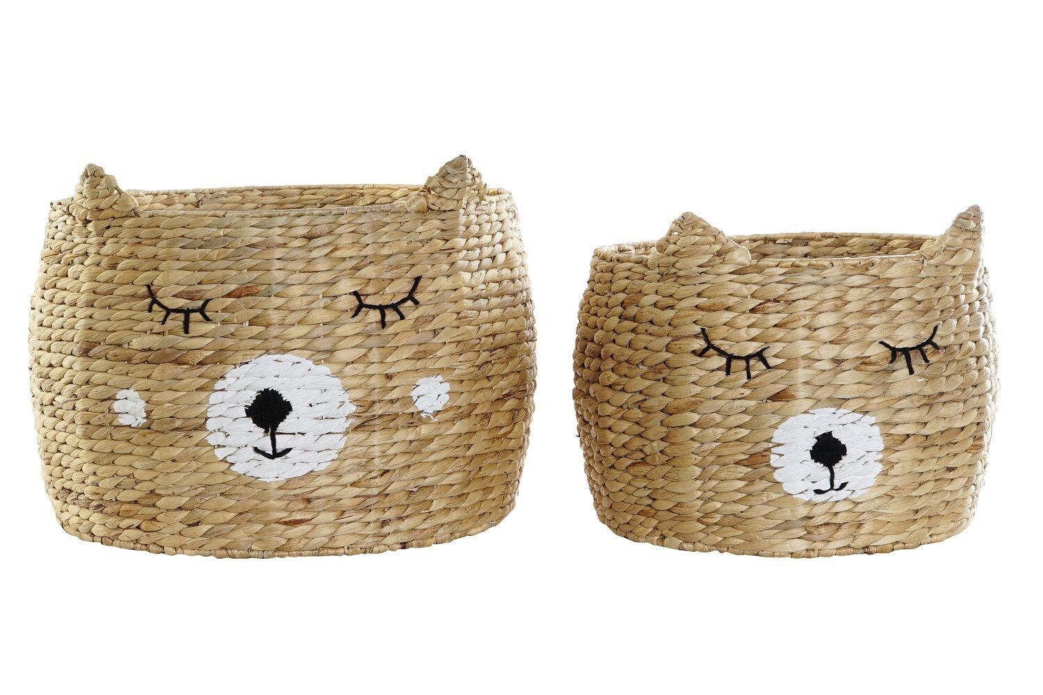 BASKET SET 2 RUSH 51X51X33 NATURAL BROWN BEAR DC175581