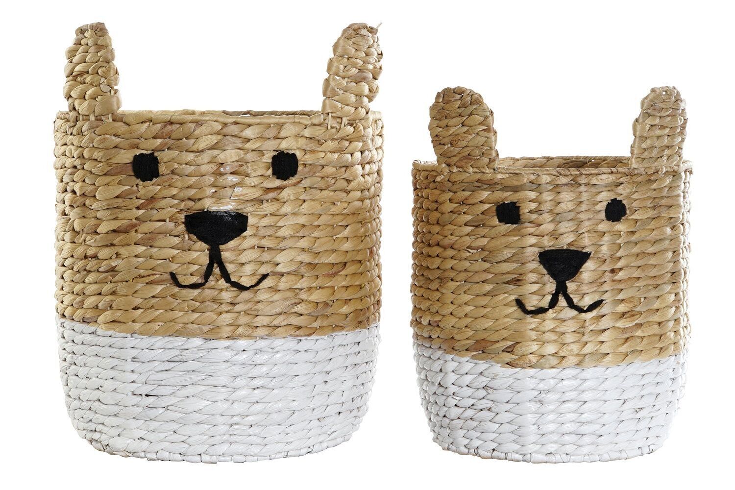 BASKET SET 2 RUSH 35X35X45 BROWN BUNNY DC175582