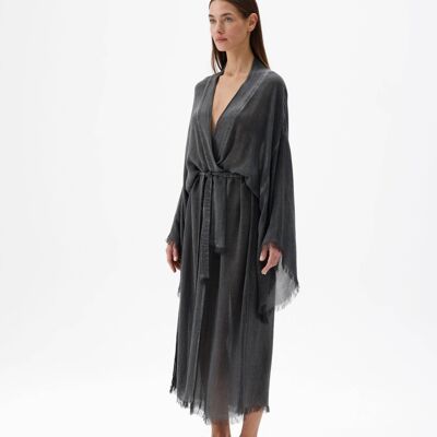 Kimono lungo in bambù (3241) 70% cotone, 30% bambù