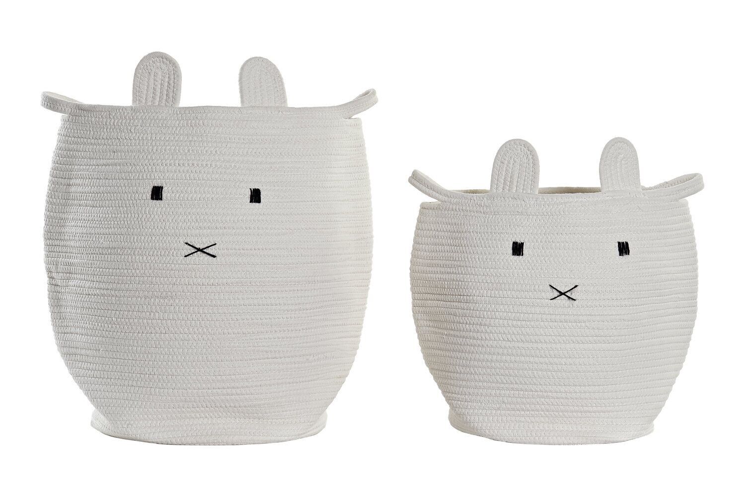 PANIER A VETEMENTS SET 2 COTON 35X35X49 BLANC DC194269