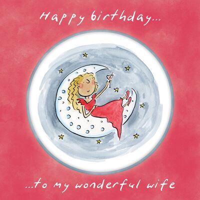 Merveilleuse carte de voeux d'anniversaire de femme